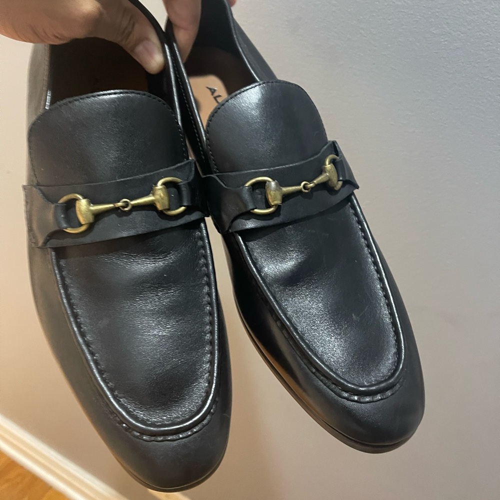 NWT Aldo Loafers shoes with horse-bit detail Black Sz 10.5 - Picture 5 of 15